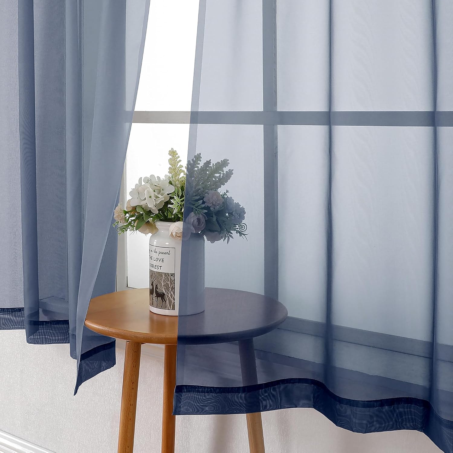Detalle 2 de Lecloud Sheer Curtains 54 Inches