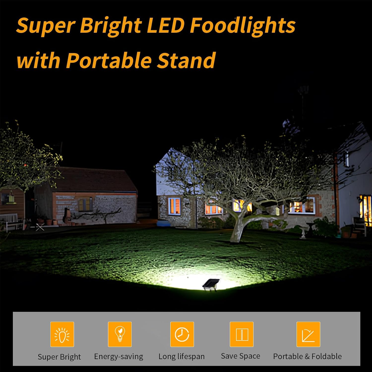 Thumbnail 3 de Fosingut Appliques de Projecteur 150W LED-byggspotlight, vikbart stativ och IP66