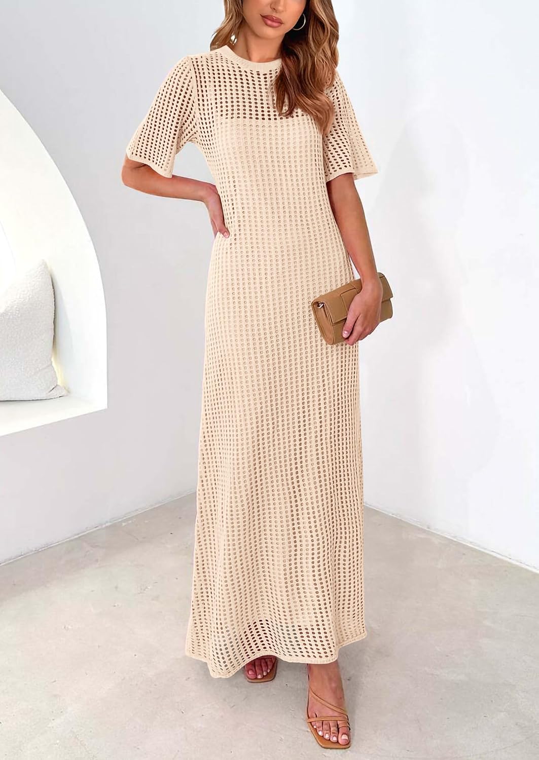 Thumbnail 5 de PrettyGarden Women's Eyelet Cover Up Dress: Resort Two-Piece Maxi for Summer