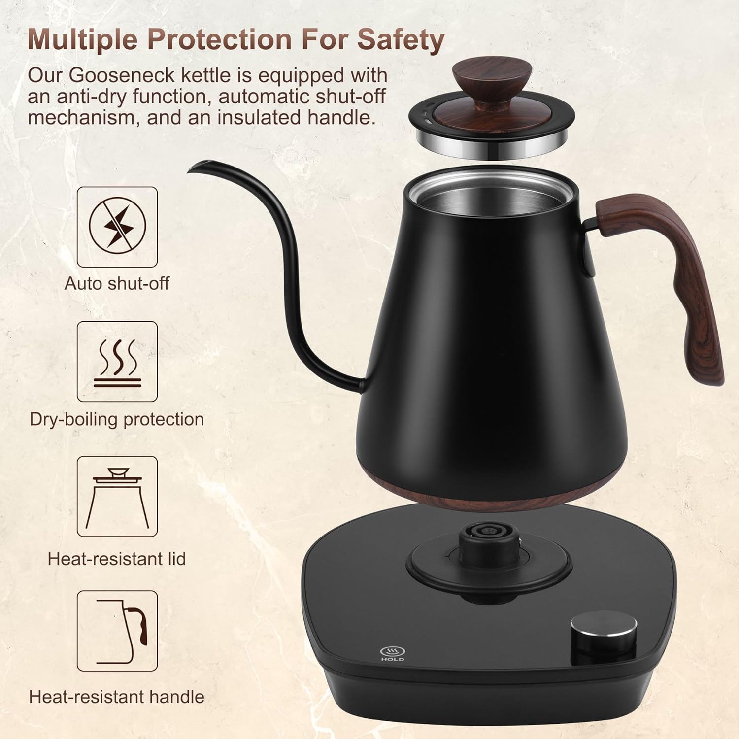 Thumbnail 4 de YDDZZM Gooseneck Electric Kettle 0.9L