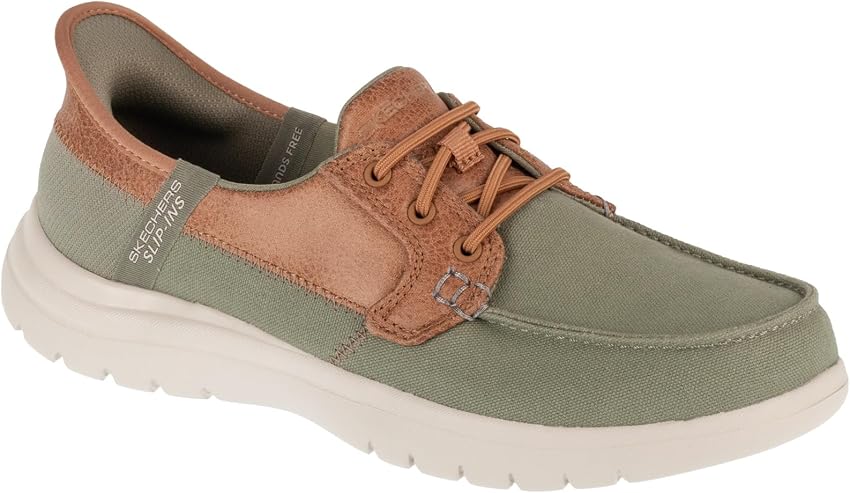 Detalle de Skechers Go Flex Palmilla Mujer 👟 Olive, Talla 39 EU