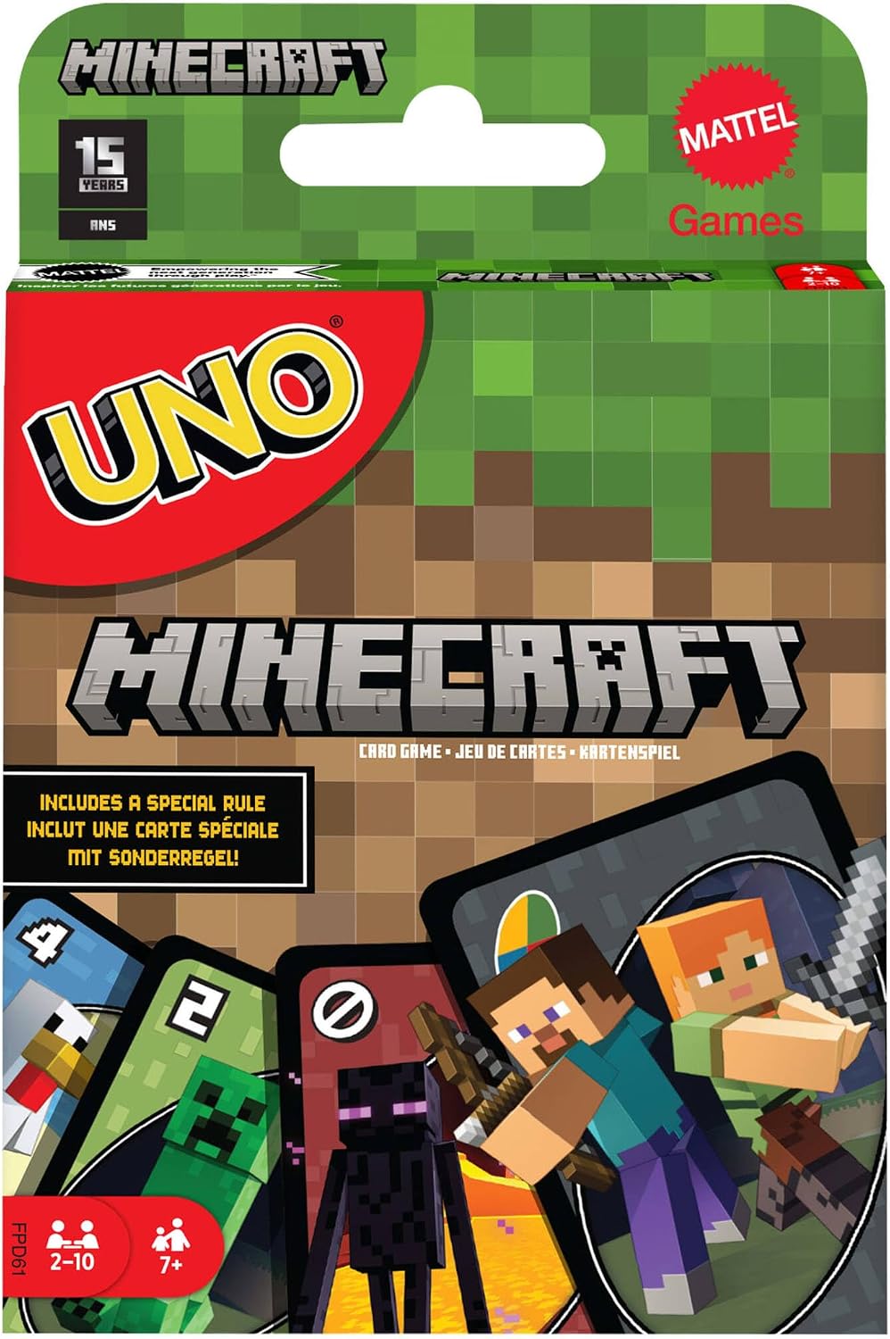 Mattel Games UNO Minecraft: juego de cartas para niños a partir de 7 años