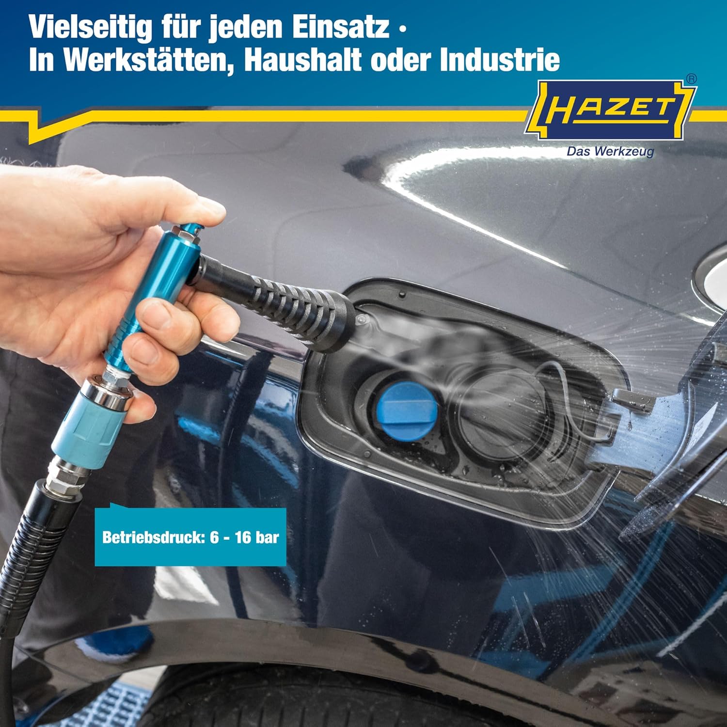 Thumbnail 1 de HAZET Turbo Druckluftpistole 9040T-1 – Verwirbelungsdüse, 6 Bar Betrieb, ergonomischer Griff