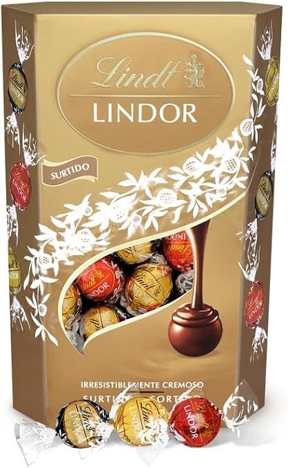 Detalle de Lindt LINDOR SURTIDO CORNET: Delicias de chocolate para compartir 🍫