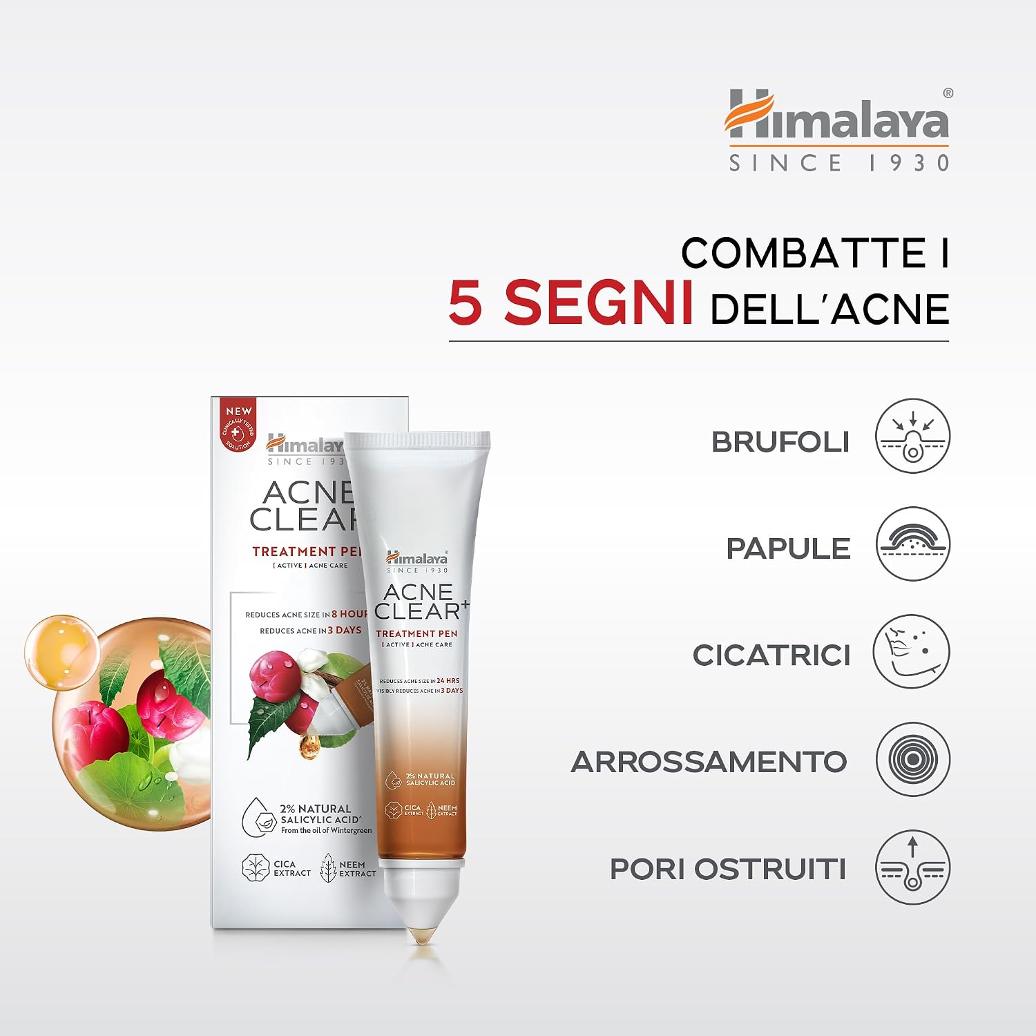 Thumbnail 3 de Himalaya Acne Clear+ Treatment Pen: Correttore di precisione con acido salicilico al 2% e CICA (15 ml)