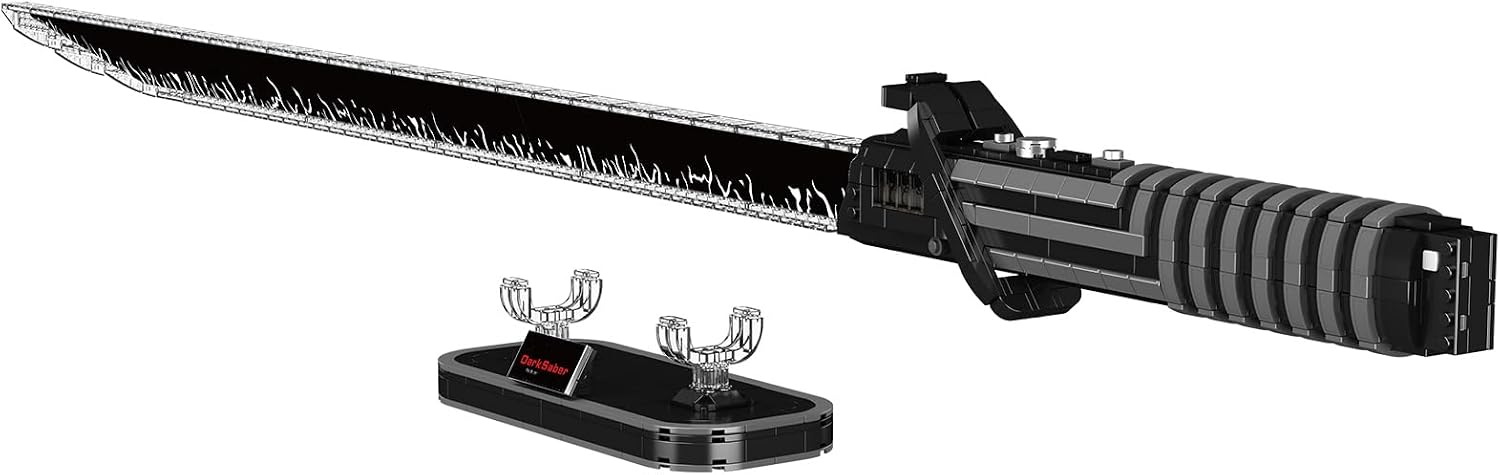 Detalle de Mould King 10138 Technik Darksaber Klemmbaustein-Bausatz mit Beleuchtung und Ständer (885+ Teile)