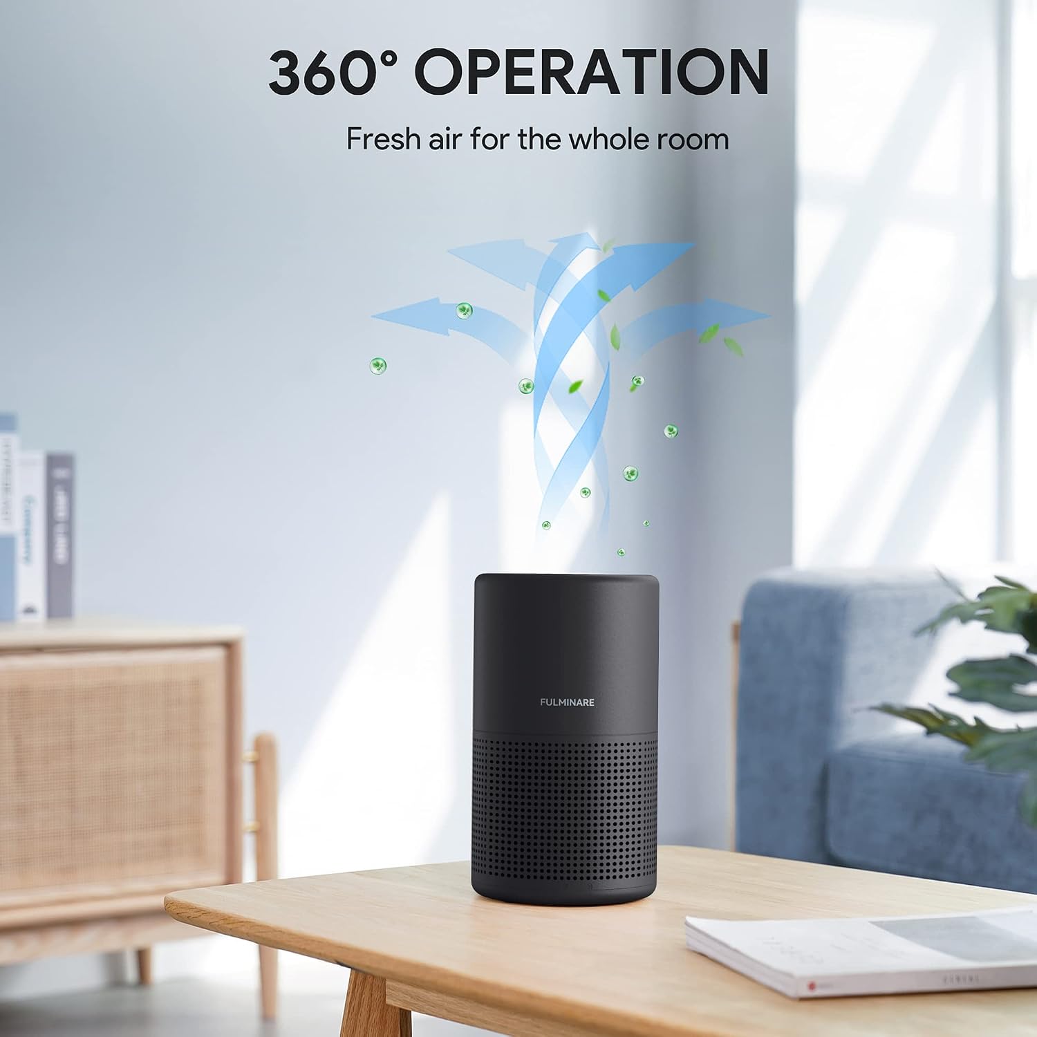 Detalle 2 de FULMINARE PU-P05 H13 HEPA Air Purifier with LED Night Light, 3 Speeds