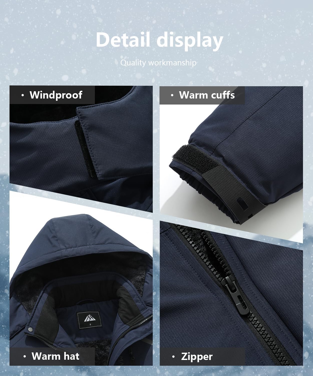 Thumbnail 5 de MAOYSSEN Men's Mountain Ski Jacket waterproof 1️⃣