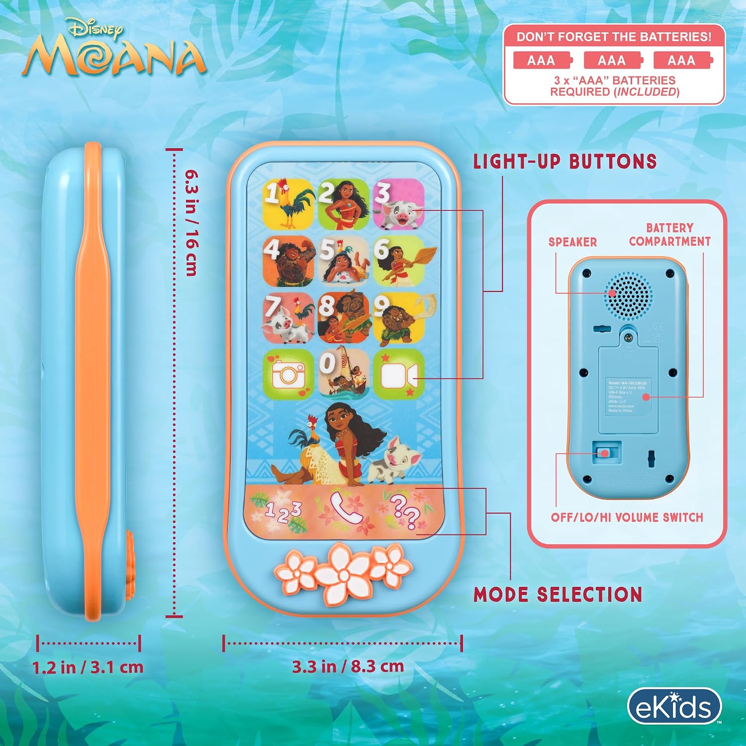 Detalle de Moana Toy Phone for Kids