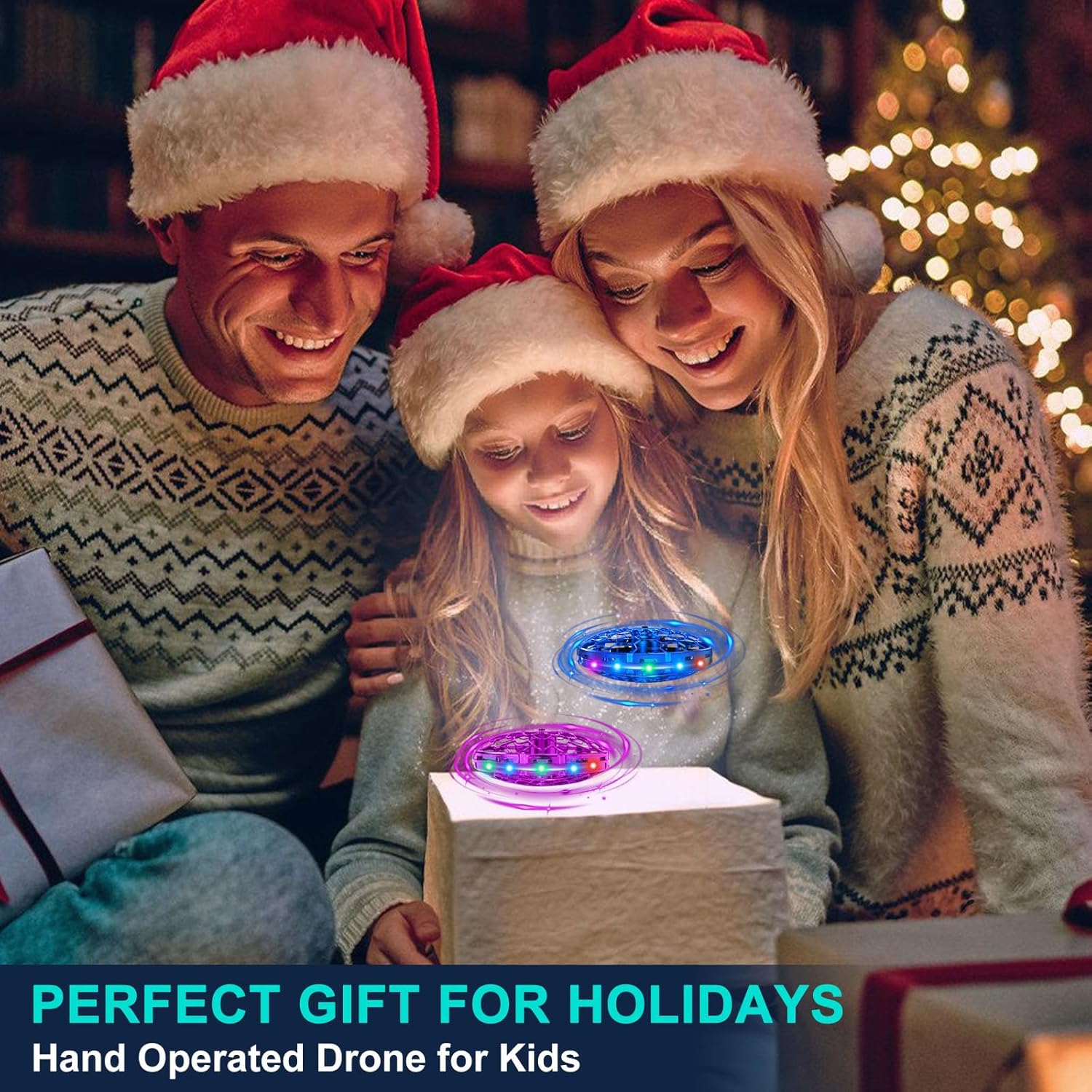 Thumbnail 6 de ETPlanet Hand Operated Flying Toy Drone for Kids – 360° gesture control mini UFO with LED lights