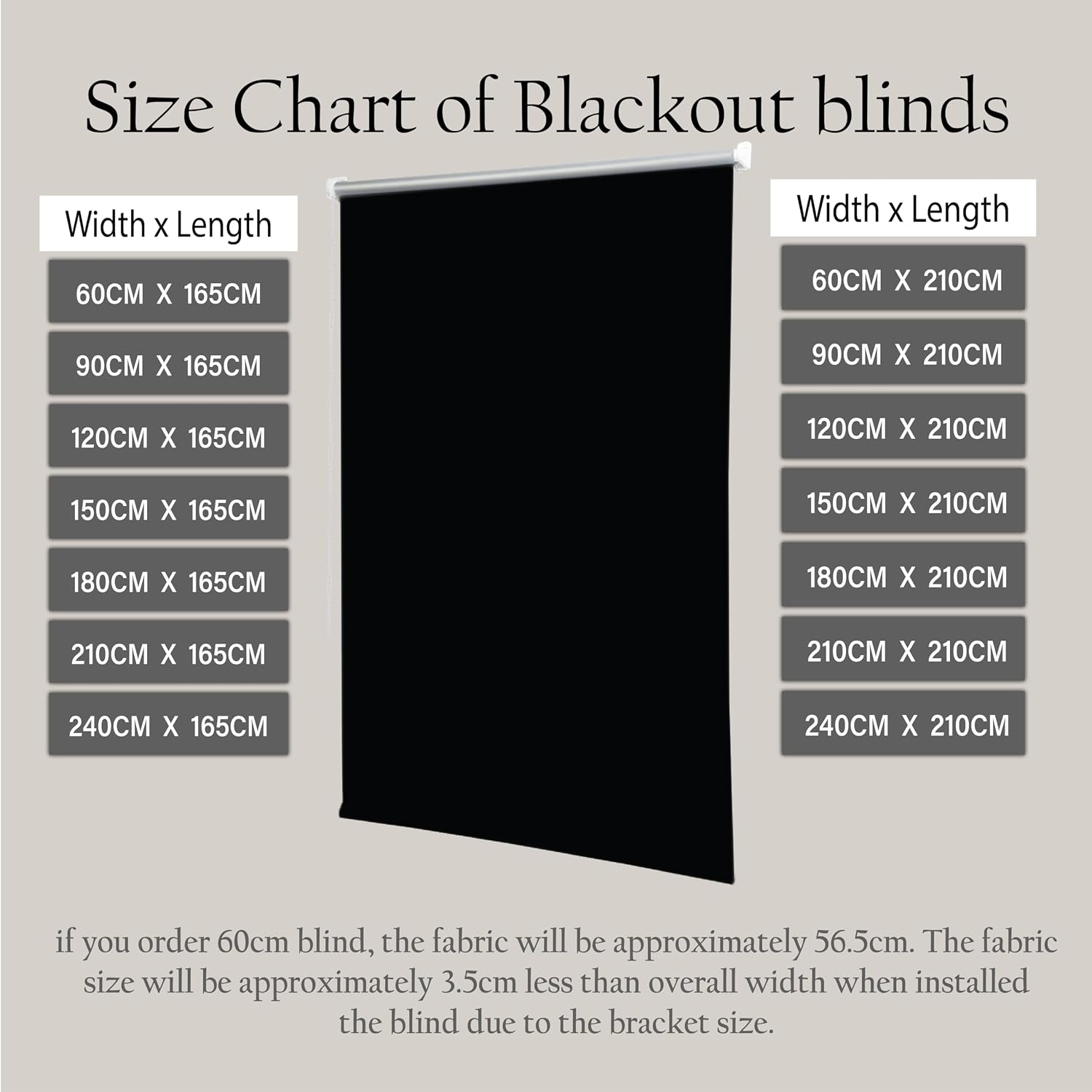 Thumbnail 6 de Apex Furnishings Blackout Roller Blinds 90x165 cm