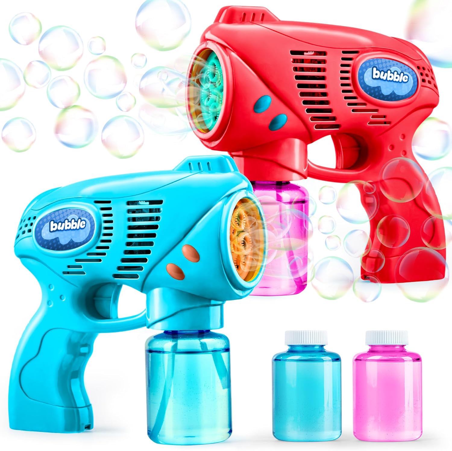 Thumbnail 6 de JOYIN 2 Bubble Guns (Age 3+) with 2 Bubble Solution bottles — kids’ bubble blaster for outdoor play