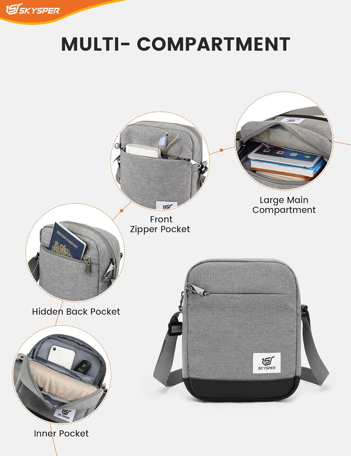 Thumbnail 5 de SKYSPER Small Anti Theft Sling Bag