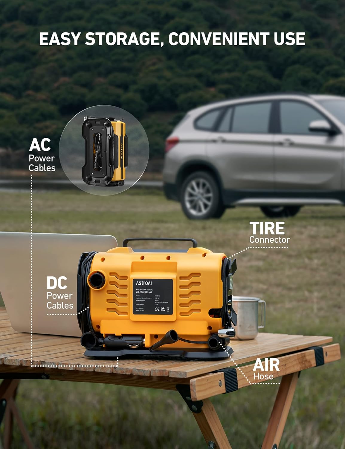 Thumbnail 6 de AstroAI Tire Inflator 150 PSI Portable Pump ⛽