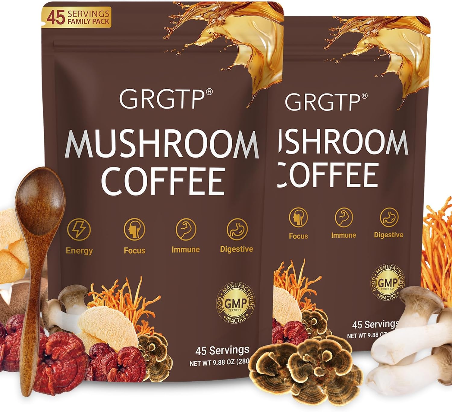 Detalle de GRGTP Mushroom Coffee 6-Mushroom Blend