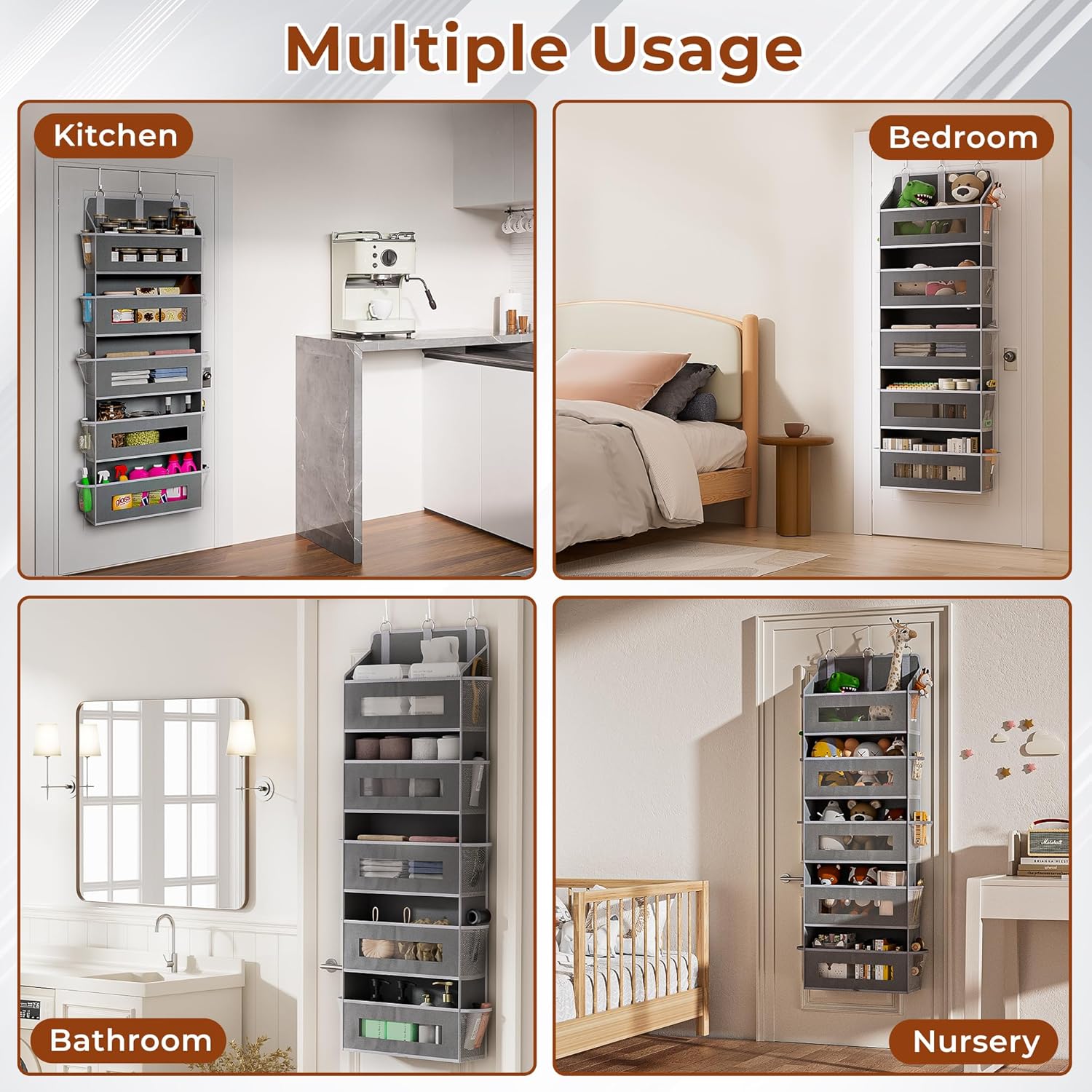 Thumbnail 6 de 2-Pack Over the Door Organizer