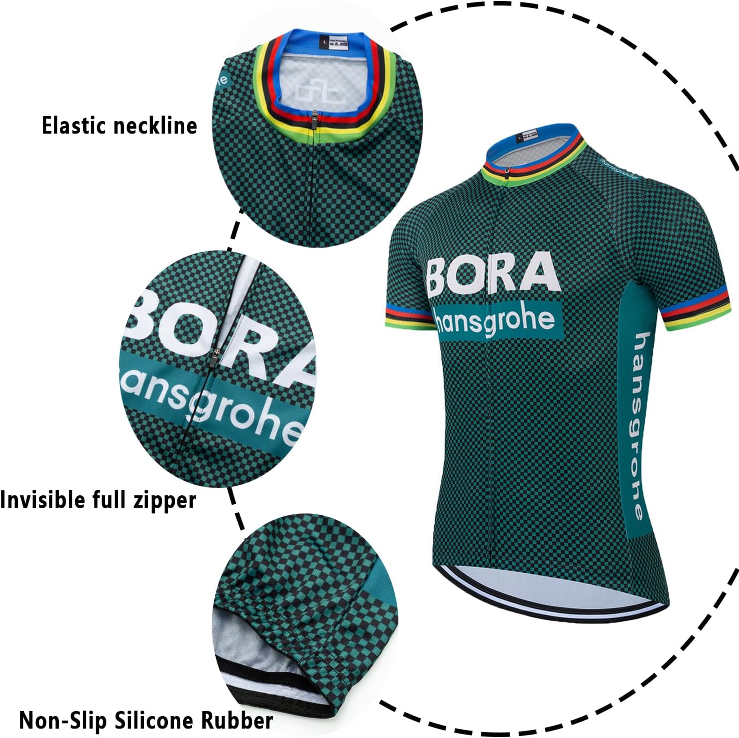 Thumbnail 2 de HOMTOL Rennrad Trikot Herren Kurzarm Radtrikot Set – atmungsaktiv, 3D-Gel-gefütterte Radhose