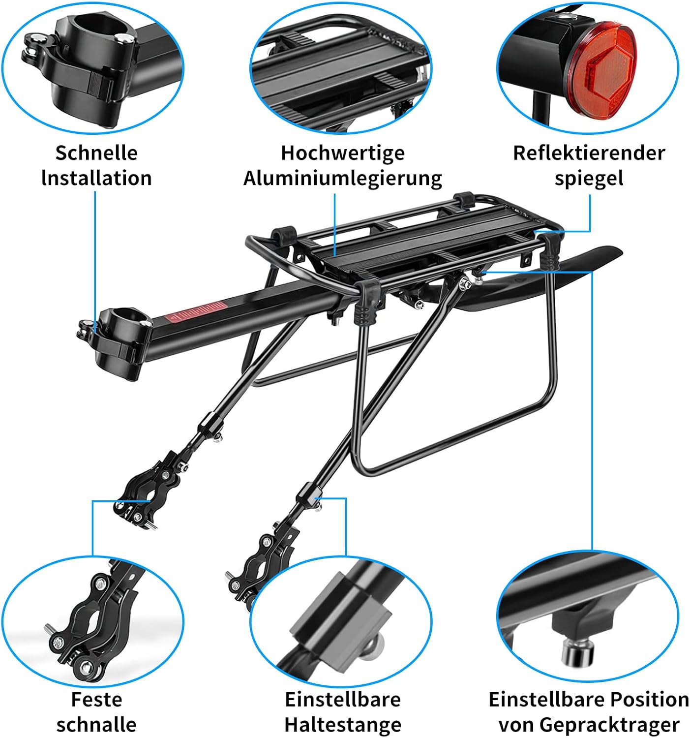 Thumbnail 1 de SPGOOD Fahrrad-Gepäckträger-Set (24–29 Zoll) aus Aluminiumlegierung mit Schnellverschluss