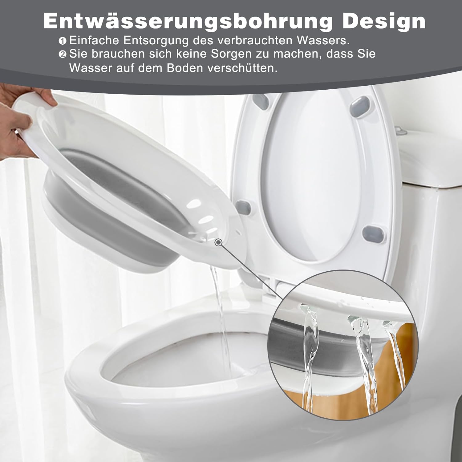 Thumbnail 1 de DEANIC Sitzbadewanne 33,5 cm für Toilette