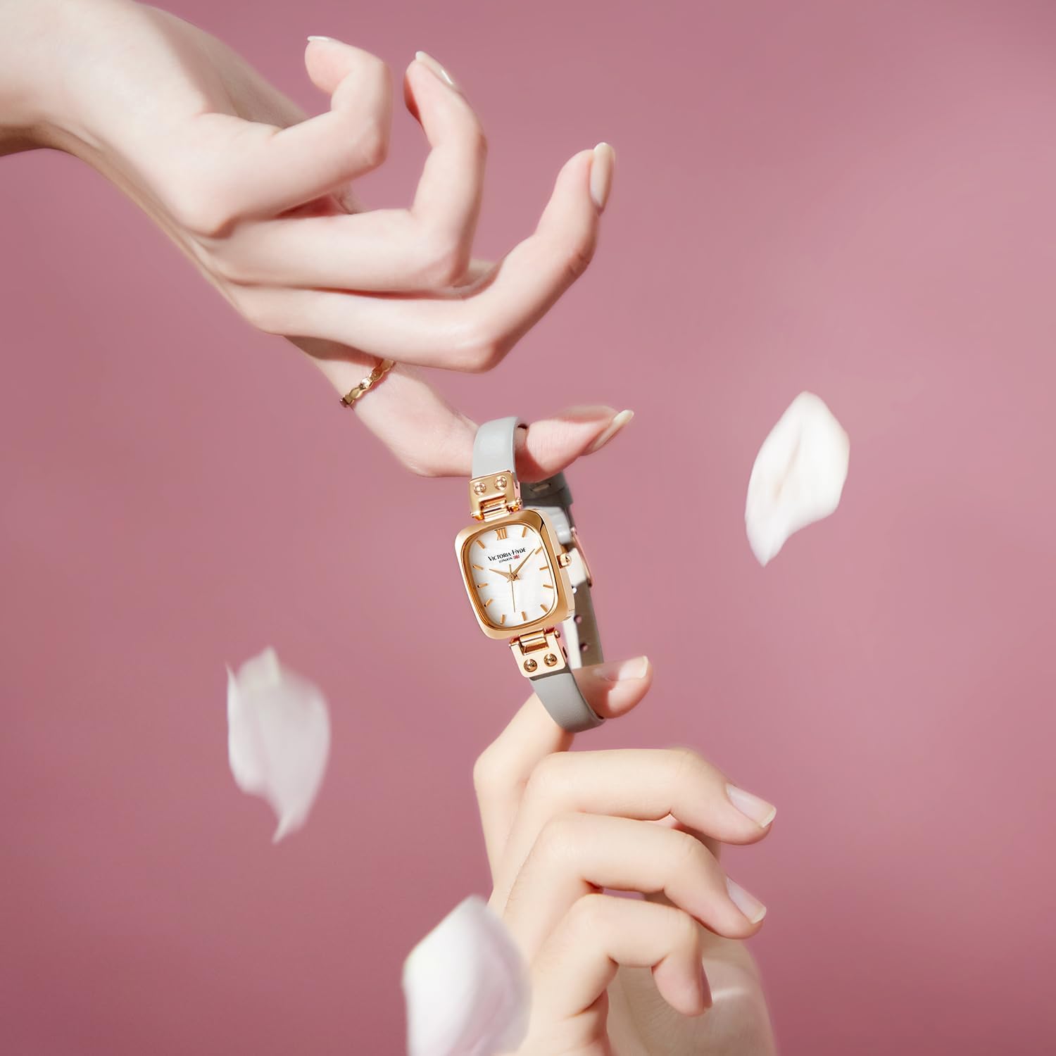 Detalle de VICTORIA HYDE Dainty orologio da polso da donna rettangolare con movimento al quarzo