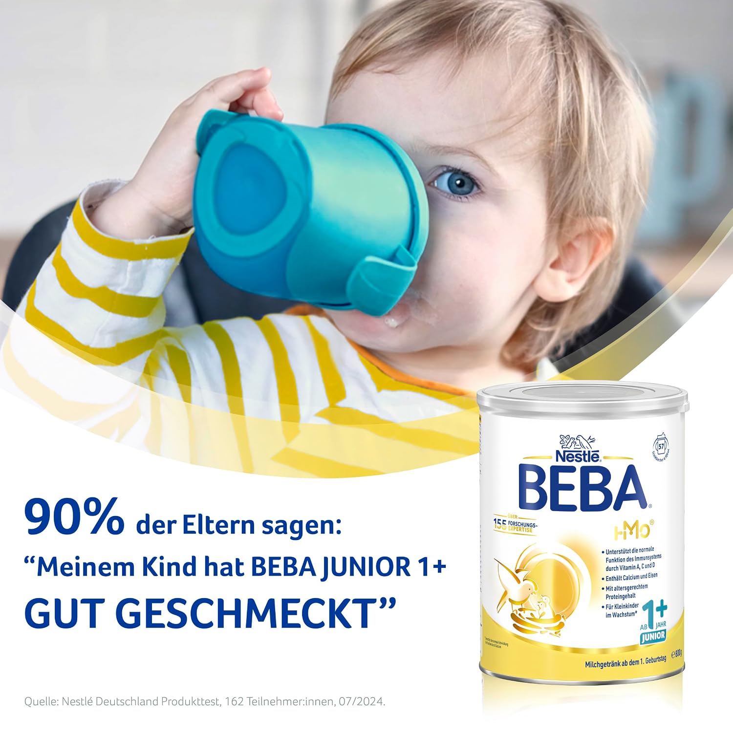 Detalle de BEBA Junior 1+ Milchgetränk ab dem 1. Geburtstag – 3 x 800 g