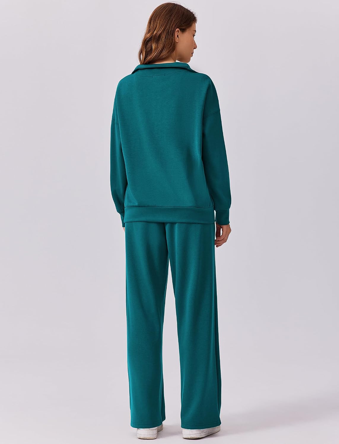 Detalle de PINSPARK pinspark tracksuit Women's Two-Piece Set, Oversized Sweatshirt & Wide-Leg Pants