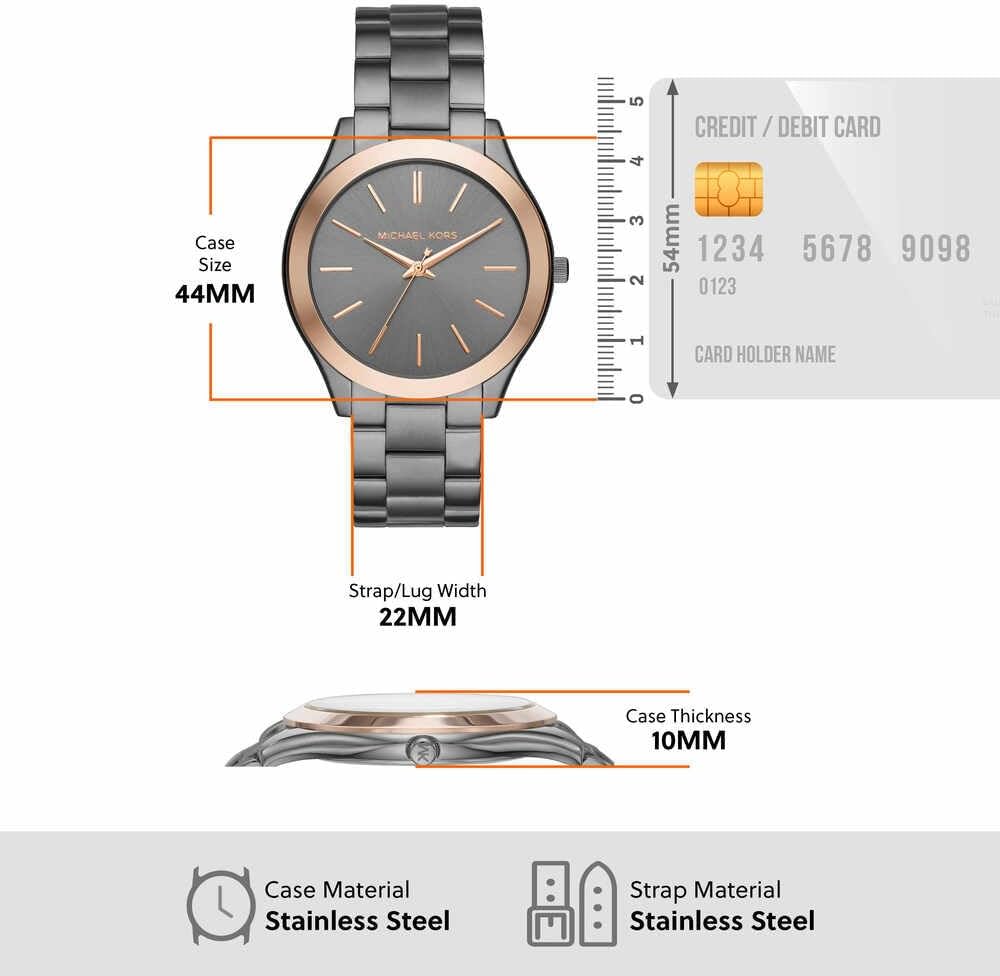 Thumbnail 3 de Michael Kors Runway da uomo: orologio cuarzo 44 mm con cinturino in acciaio o PVC