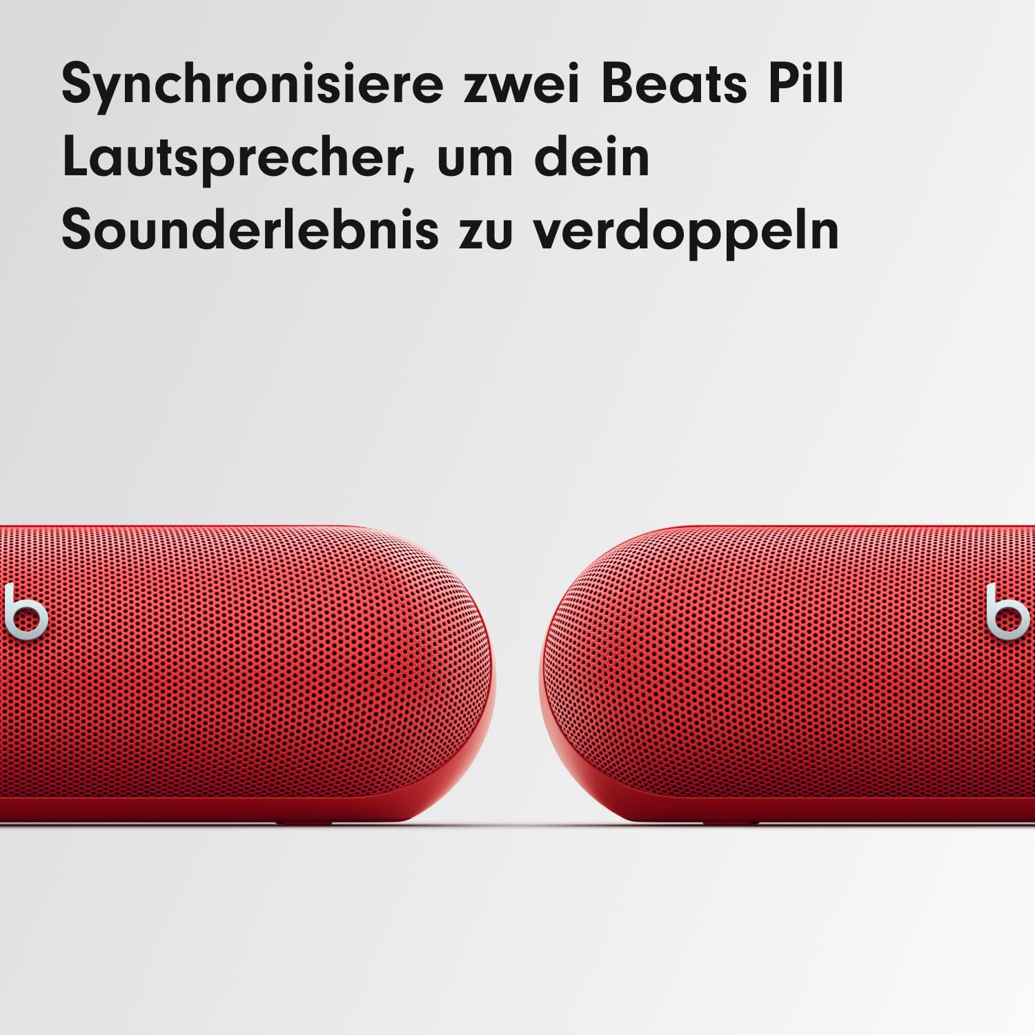 Detalle de Beats Pill tragbarer Bluetooth-Lautsprecher Signalrot – bis zu 24 Stunden Akkulaufzeit, IP67 & kraftvoller Sound