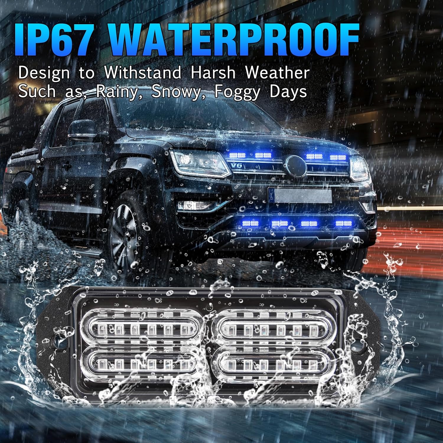 Thumbnail 5 de Afurkuot LED strobe light bars, 20 modes