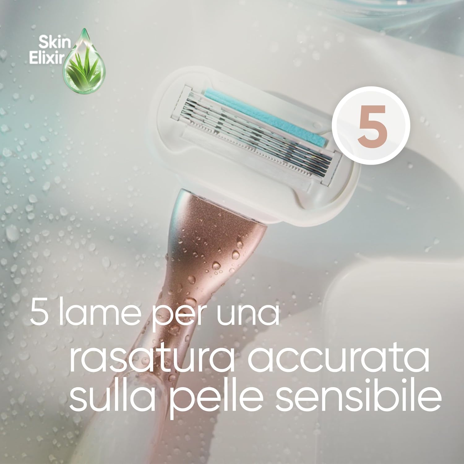 Detalle 2 de Gillette Venus Deluxe Rasoio Donna Smooth Sensitive – 10 lame replacement