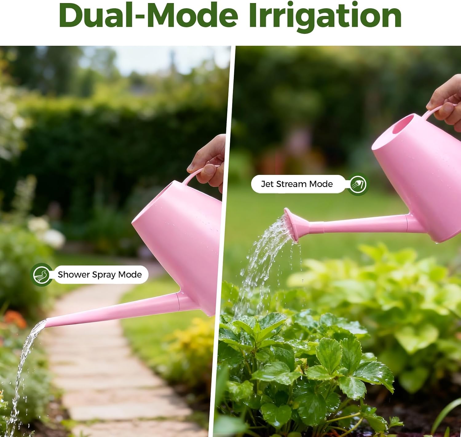 Detalle de Bamworld Watering Can for Indoor Plants Long Spout – 1.8L (Pink)