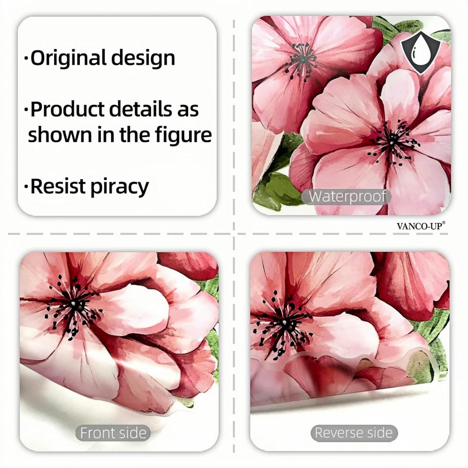 Thumbnail 5 de Flower Fairy Wall Stickers for Girls Room – Pink Floral Butterfly Wall Mural DIY PVC Decals (2 Sheets)