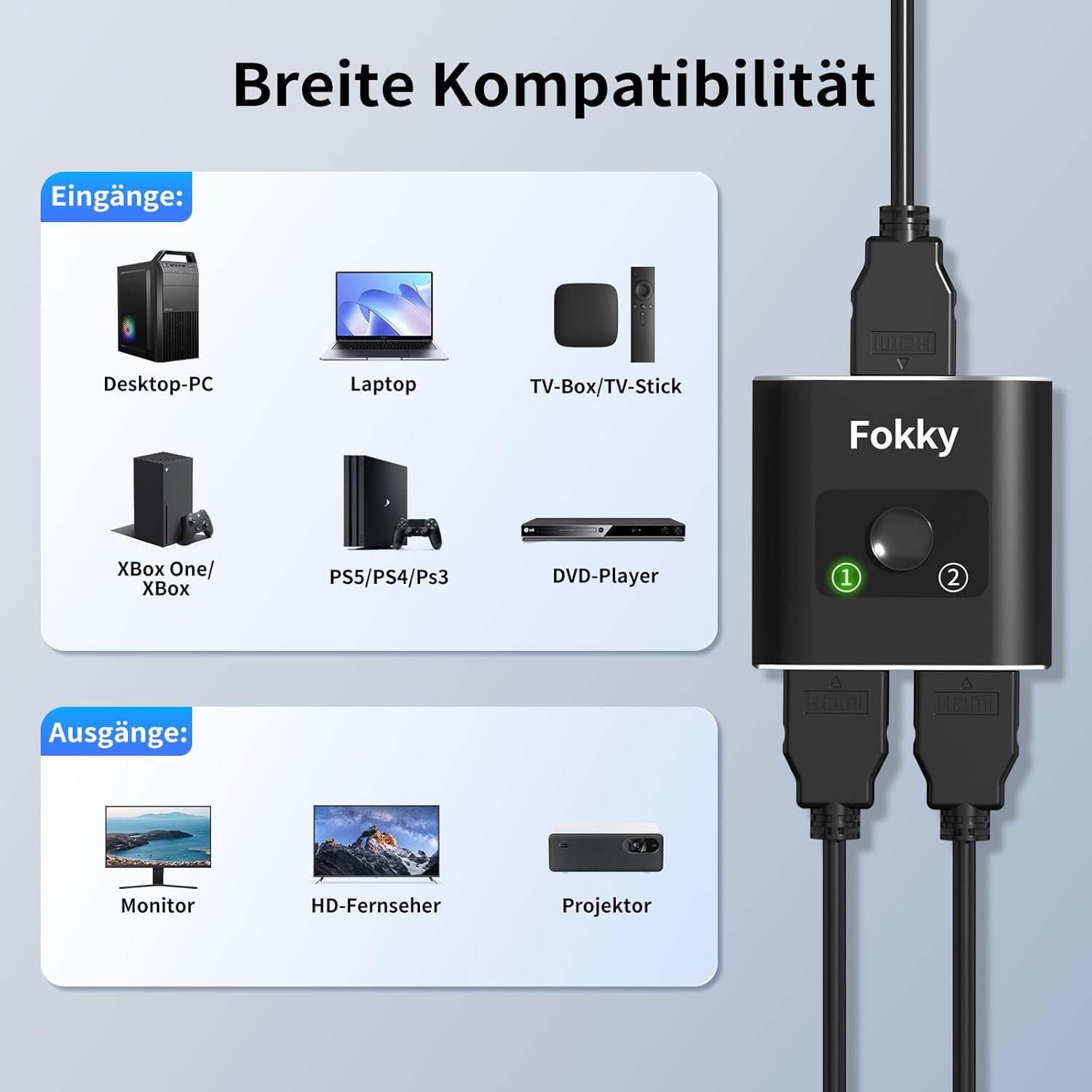 Thumbnail 3 de Fokky HDMI Switch 4K@60Hz bidirektional