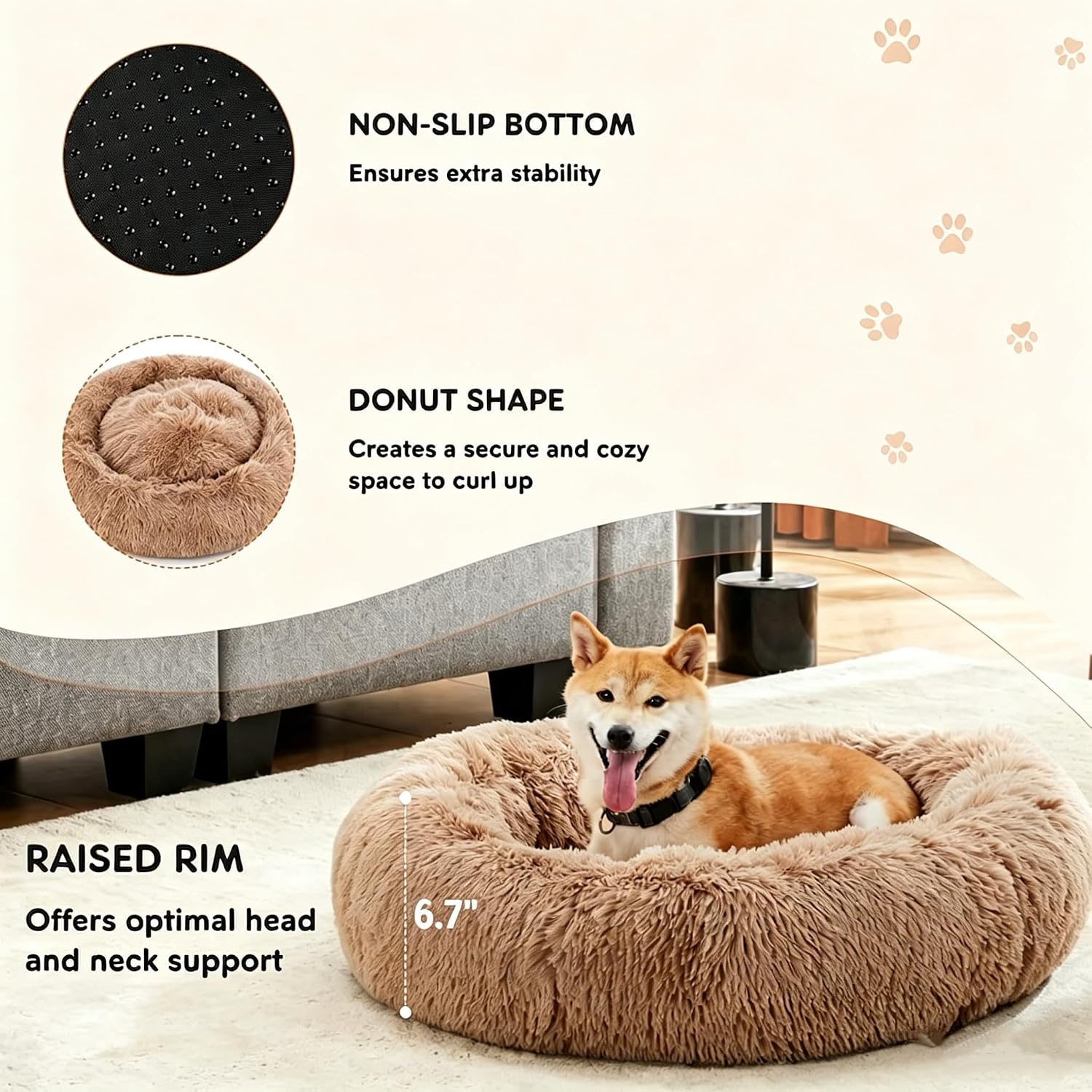 Detalle 2 de Sweetcrispy Donut Dog Bed, XL