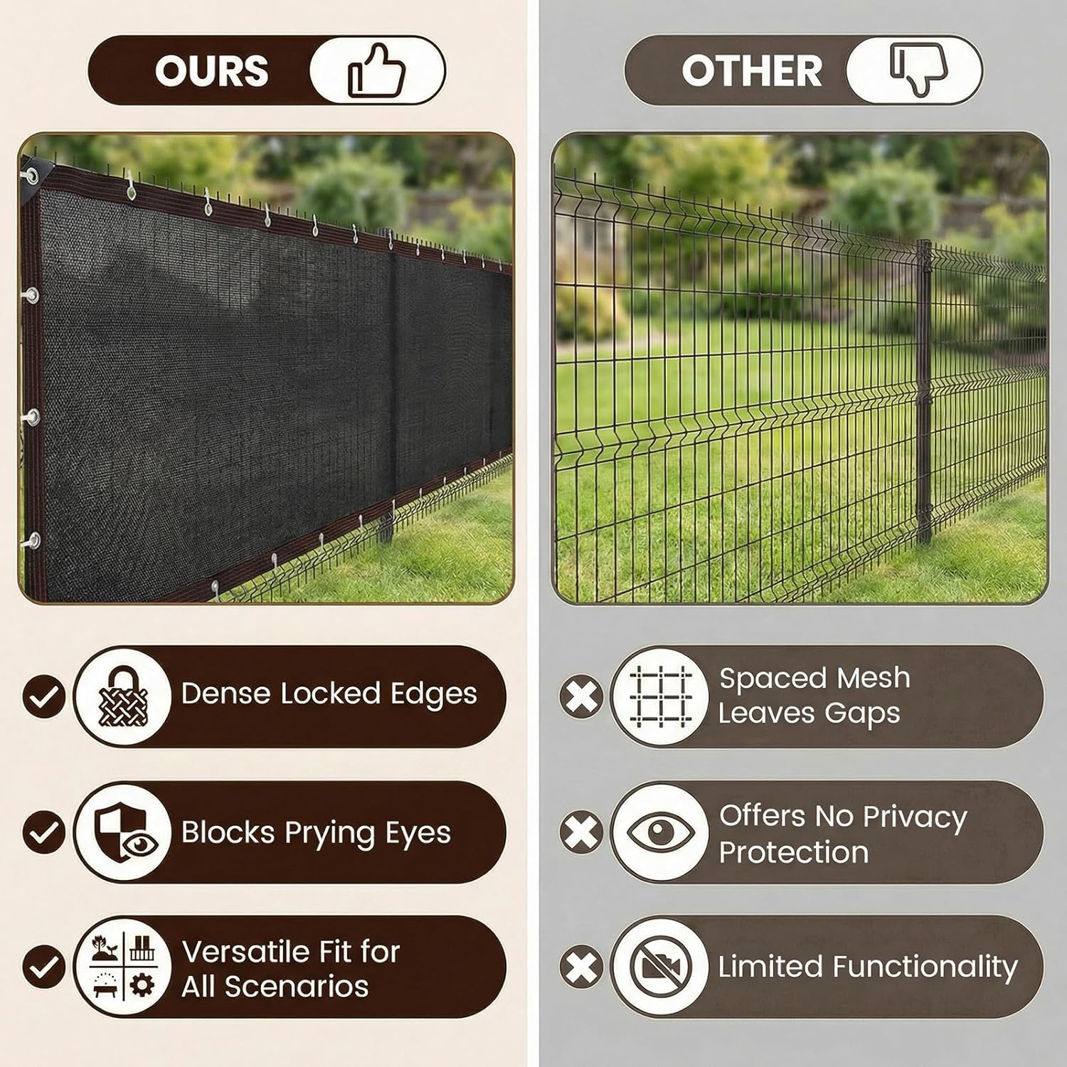 Thumbnail 4 de Otopone 1.5x10m Black Garden Screening – UV‑Resistant Privacy Netting for Outdoor Spaces