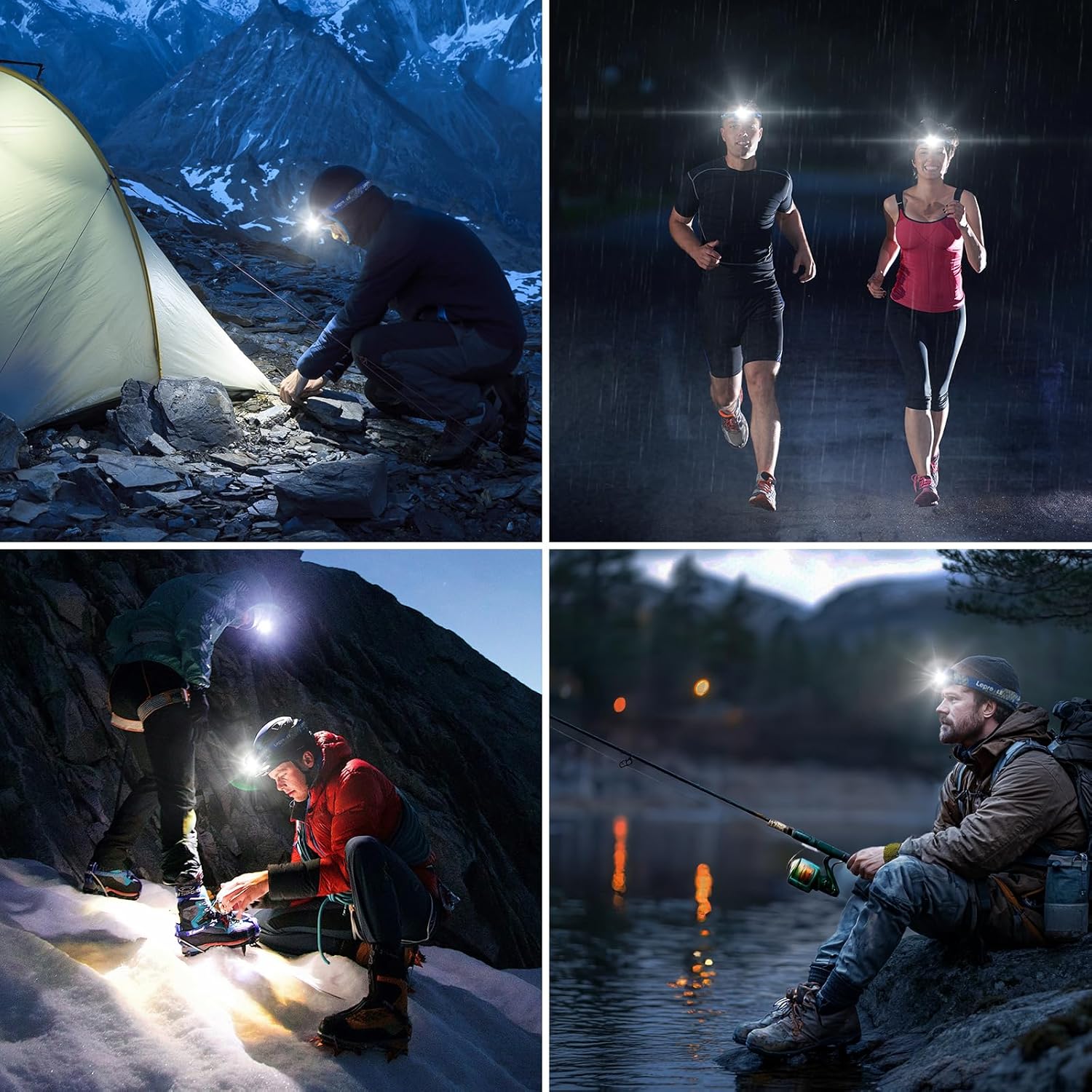 Thumbnail 6 de Lepro head torch Rechargeable 2 pack 2000L
