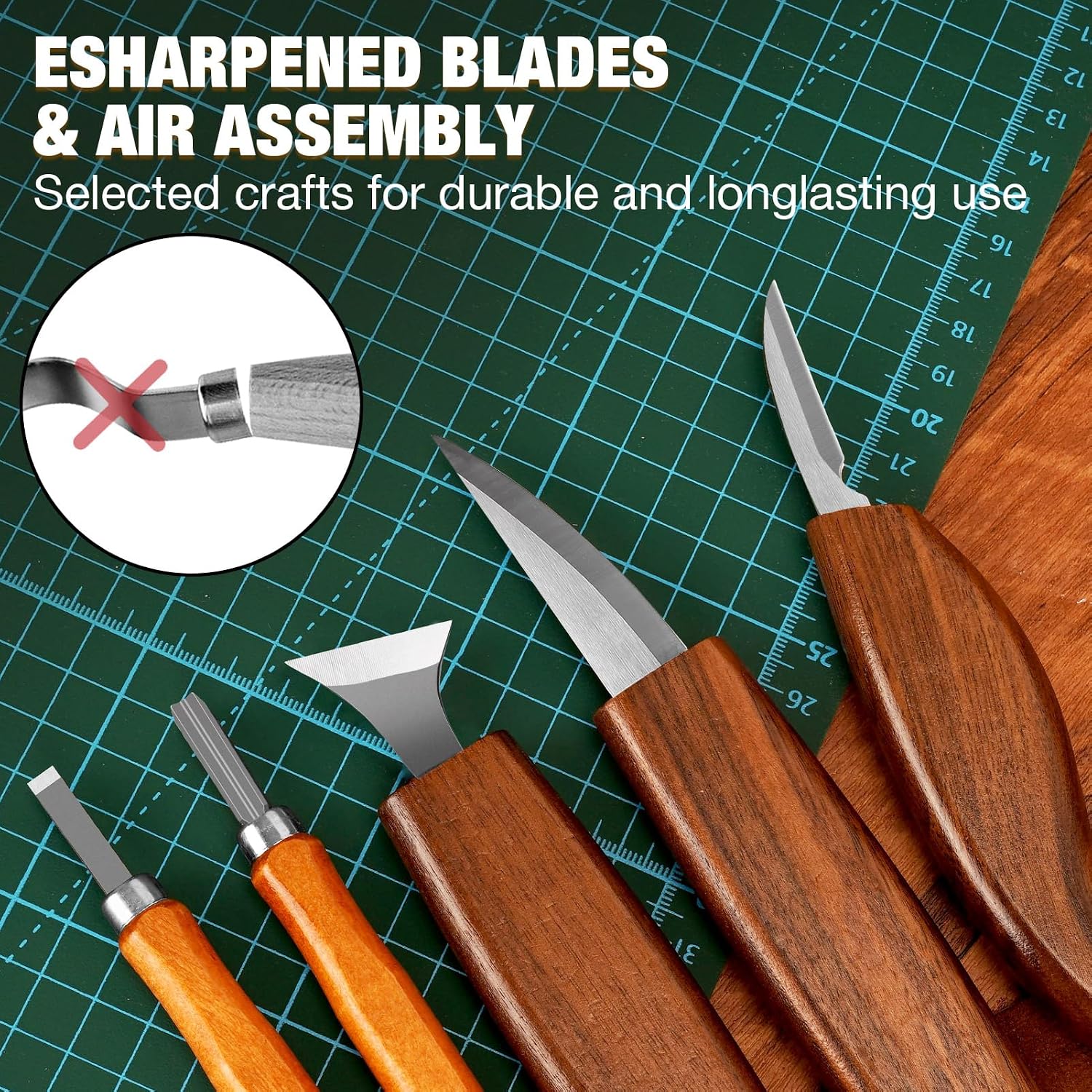 Detalle 1 de Wood Carving Kit with 6 Basswood Blocks