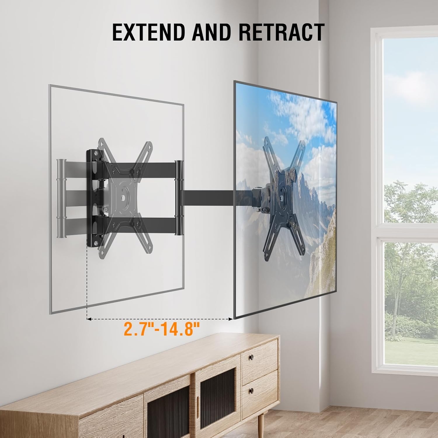 Detalle de ELIVED Full Motion TV Mount 14-42 in
