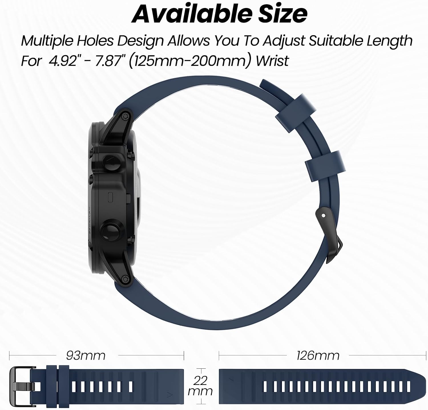 Thumbnail 5 de Tuocal 22mm QuickFit Strap for Garmin Fenix 8