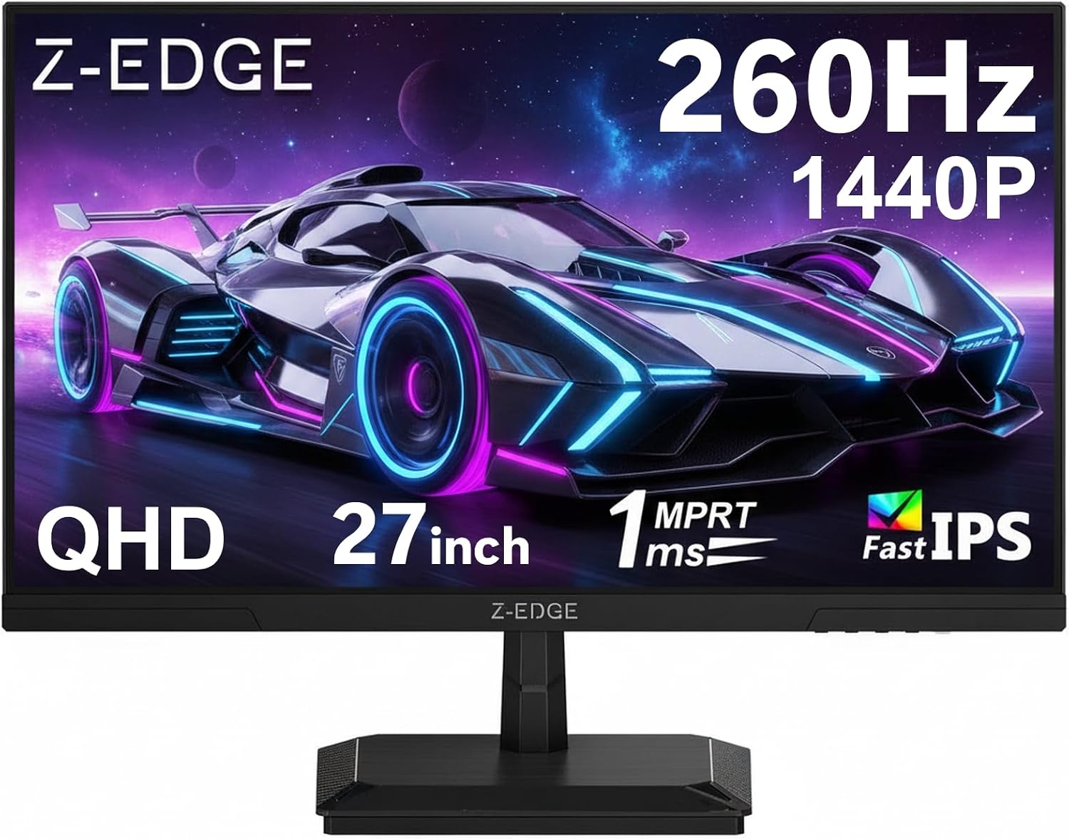 Detalle de Z-Edge 27 Zoll QHD Gaming Monitor – 260 Hz, 1 ms MPRT, IPS-Panel, FreeSync, HDR10