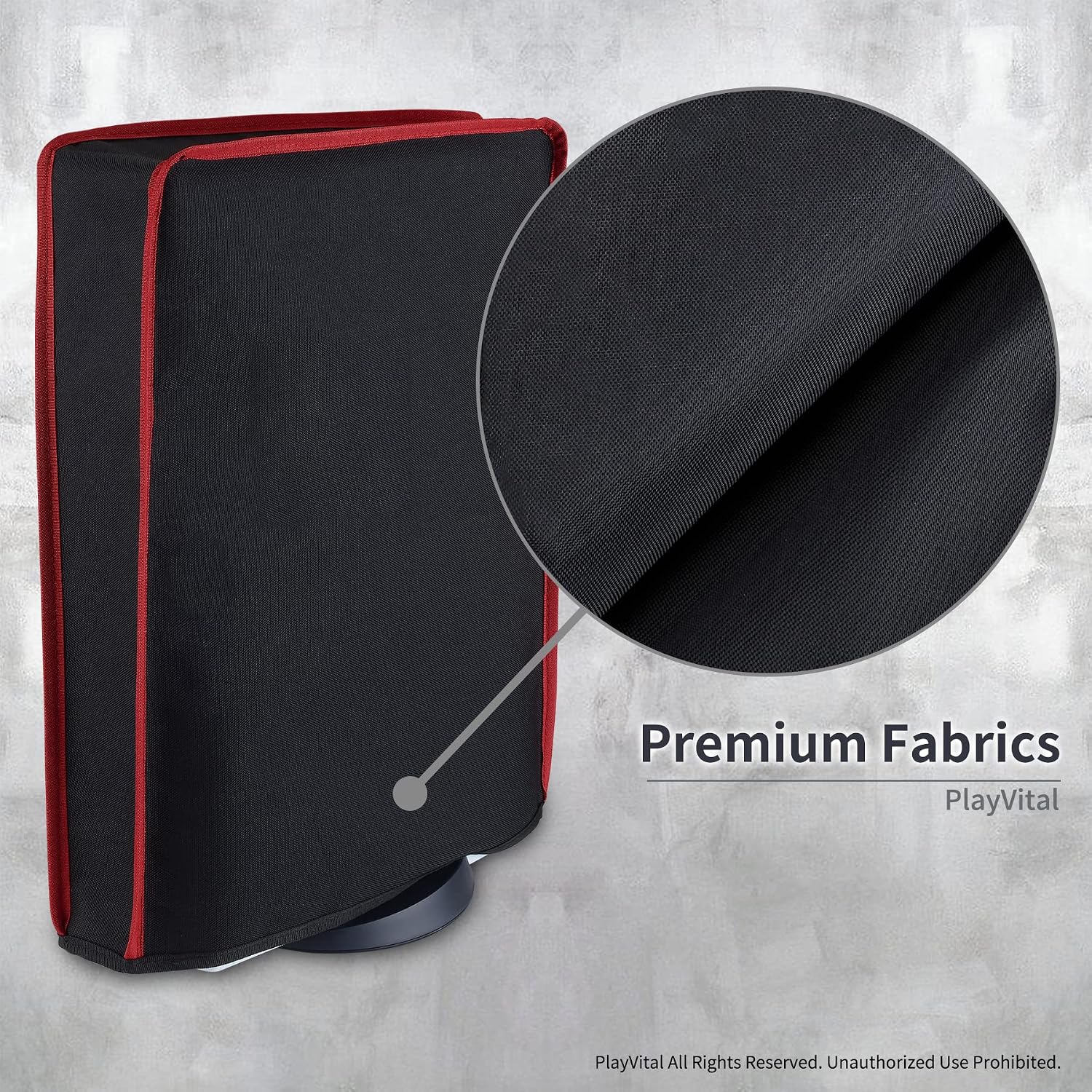 Detalle 1 de PS5 dust cover, PlayVital black nylon