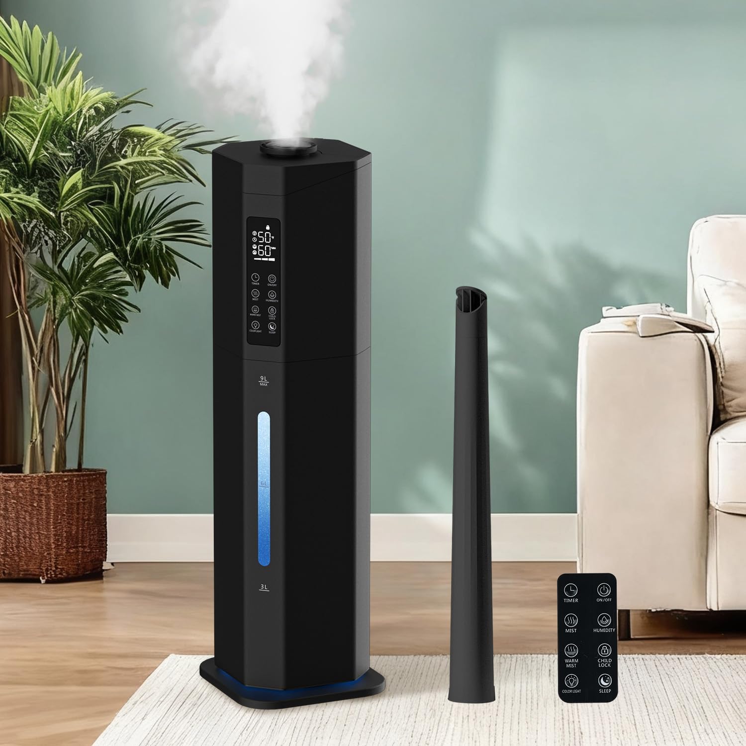 GloryAir Humidifier for Large Room 9L with Auto Mode 🫧