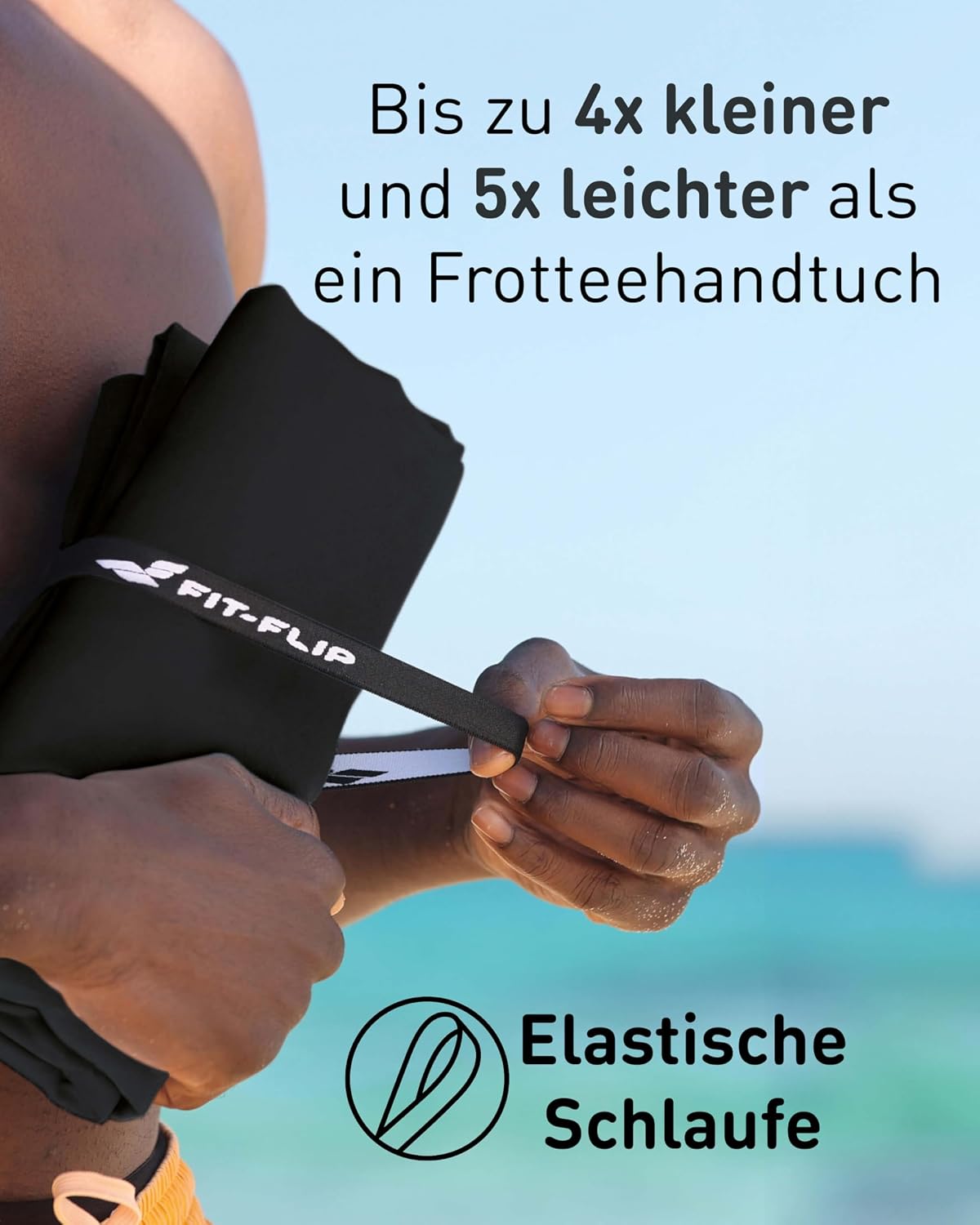 Detalle 1 de Fit-Flip Mikrofaser Handtuch kompakt 60×120 cm