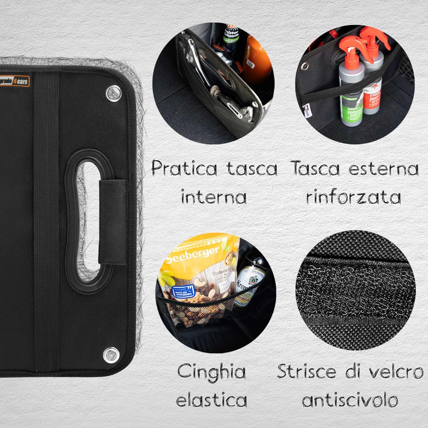 Detalle 2 de Organizer Bagagliaio Auto Borsa Porta-oggetti Universale