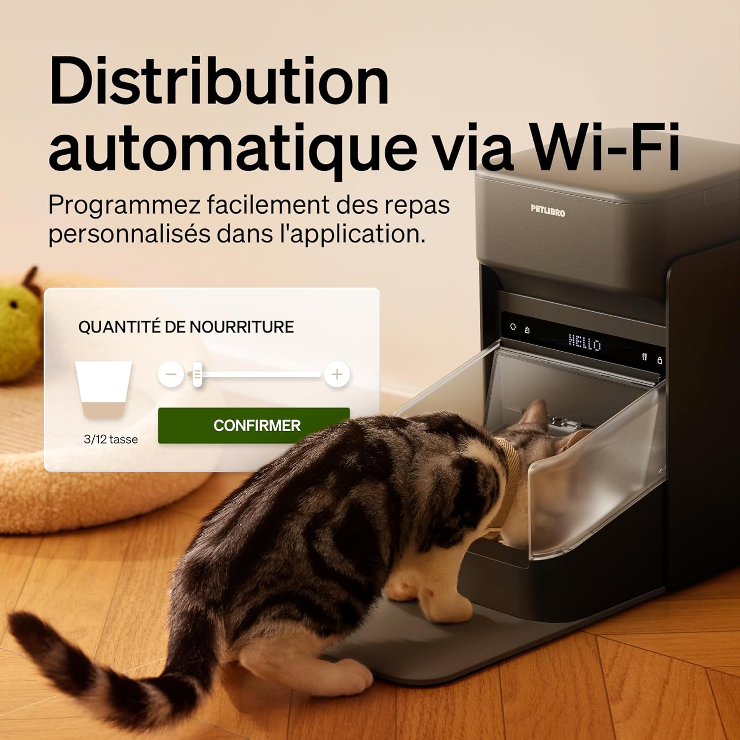 Thumbnail 3 de PETLIBRO distributeur automatique de nourriture pour chat RFID Wi‑Fi 5G, avec étiquette de collier exclusive