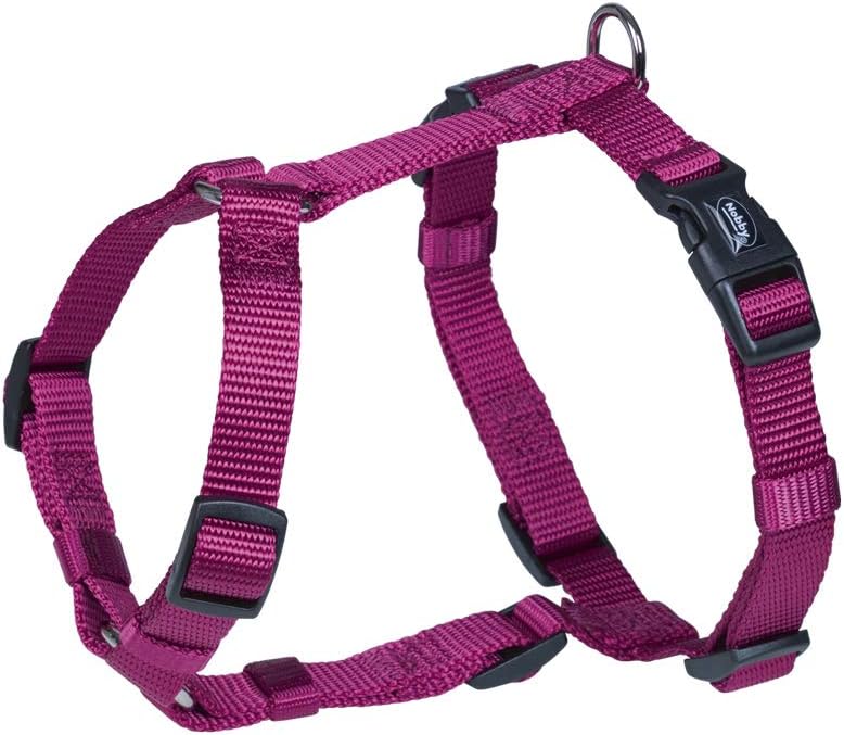 Detalle de Nobby klassisk hundsele 30–50 cm i nylon, lila/rosa