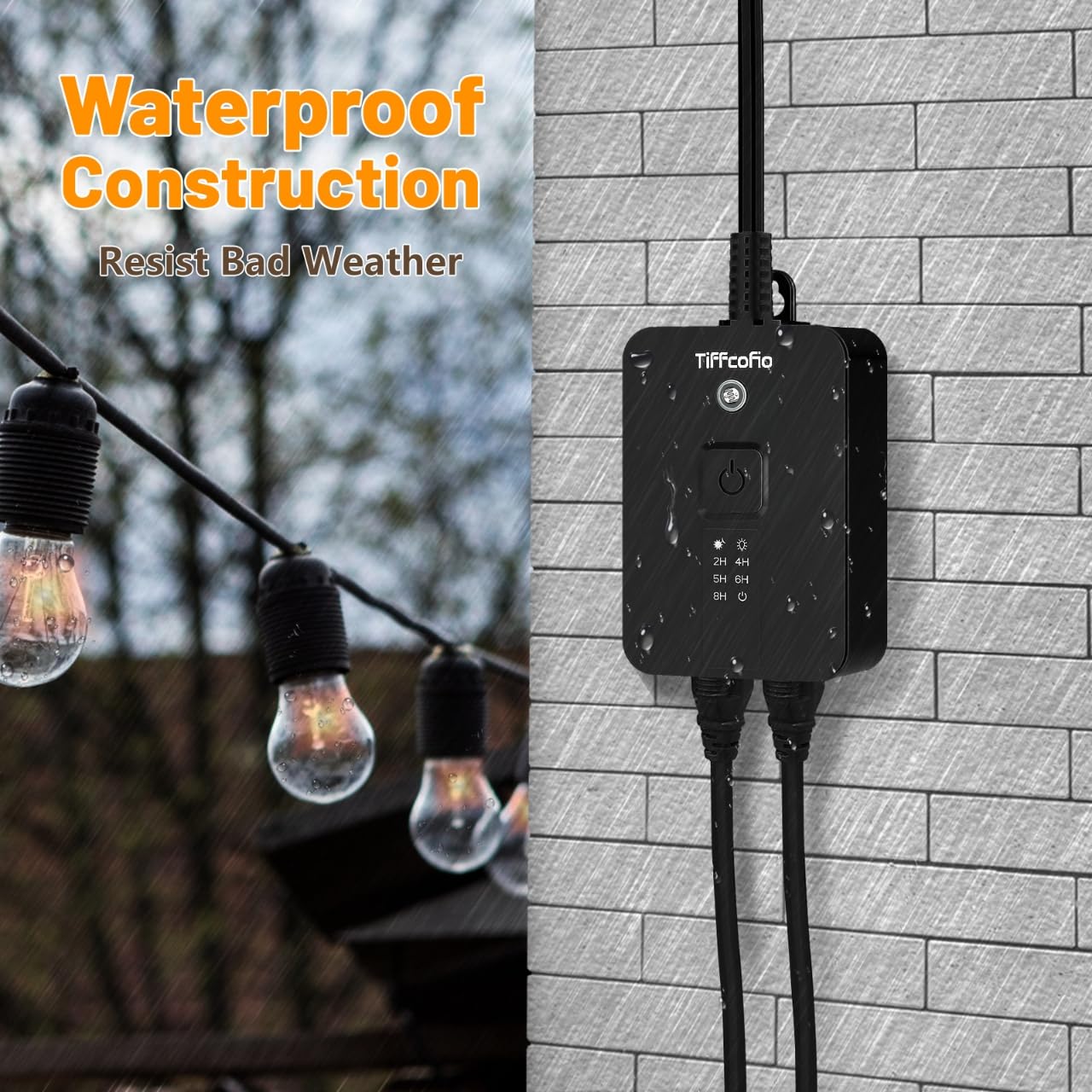 Detalle 2 de Tiffcofio TF-261A Outdoor Timer 2-Pack with Remote and Dusk-to-Dawn Sensor