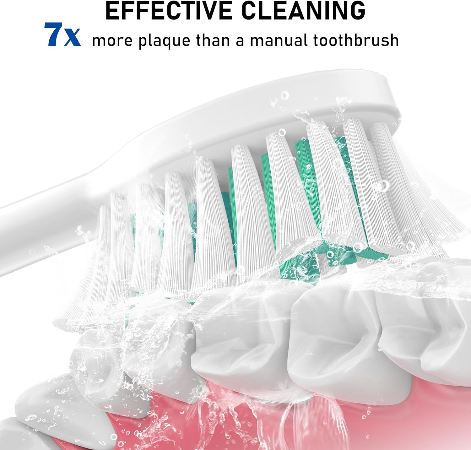 Detalle de ELFIN Sonicare Replacement Toothbrush Heads, 16-Pack