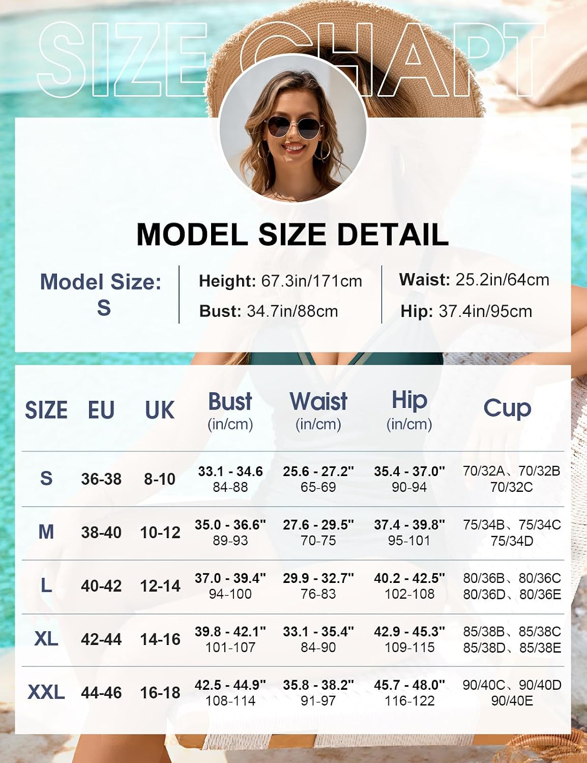 Detalle de Vijamiy Costume Intero Contenitivo da Bagno Donna – Morbidezza, Scollo A V e Dettagli in Metallo