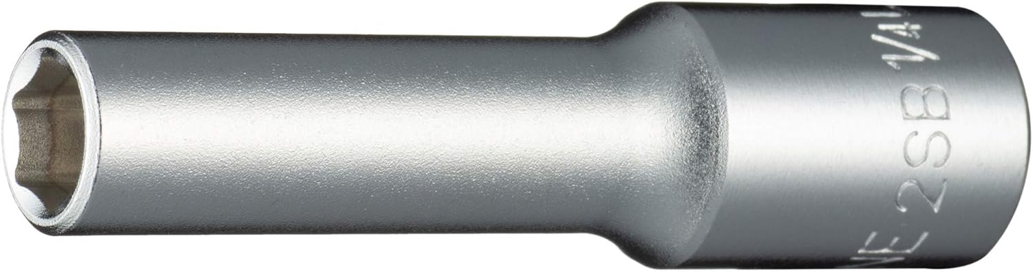 Detalle de トネ(TONE) 2SB-08L ディープソケット 6角・二面幅1/4インチ・差込角6.35mm